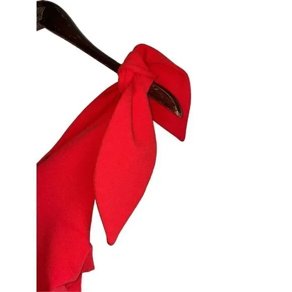 Ruched Tie It Down Crepe Mini Dress - Picture 4 of 16